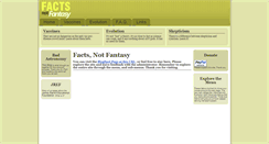 Desktop Screenshot of factsnotfantasy.com