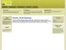Tablet Screenshot of factsnotfantasy.com